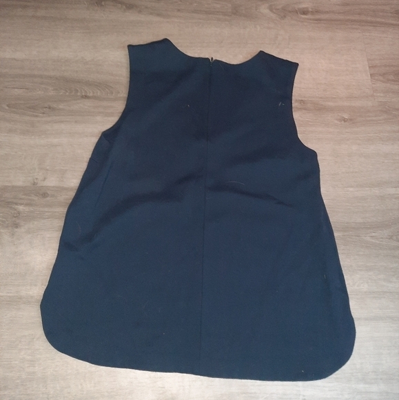 Madewell Ponte Nightshine Beaded Navy Blouse - Picture 4 of 5